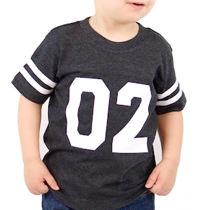 2nd Birthday Football Birthday shirt, Football Jersey Shirt, Gifts for Boys, Custom Football Tee image 2