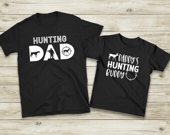 Hunting Dad and Buddy Matching Shirt Set: Gifts For Dad and Son Tees