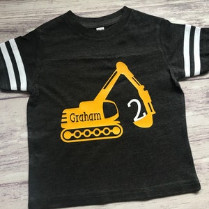 2nd Birthday digger construction shirt image 4