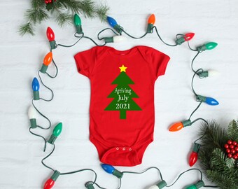 Body per annuncio di gravidanza a Natale: vestito per rivelare il bambino durante le feste