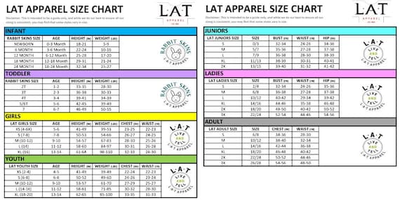 Lat Size Chart