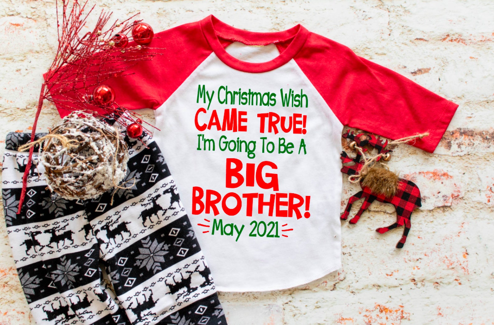 Big Brother Christmas Pregnancy Announcement Shirt Promoted Etsy