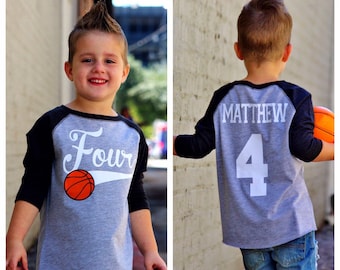 4th birthday Basketball shirt