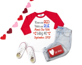 Valentine's Pregnancy Announcement shirt for Brother or Sister