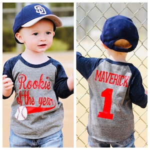 Rookie of the Year Shirt, 1st Birthday Baseball Shirt, Gift for 1 year old, Cake Smash Shirt