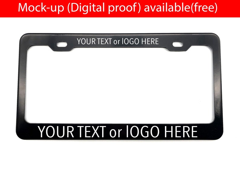 Personalize Laser Engraved License Plate Frame Custom License Etsy