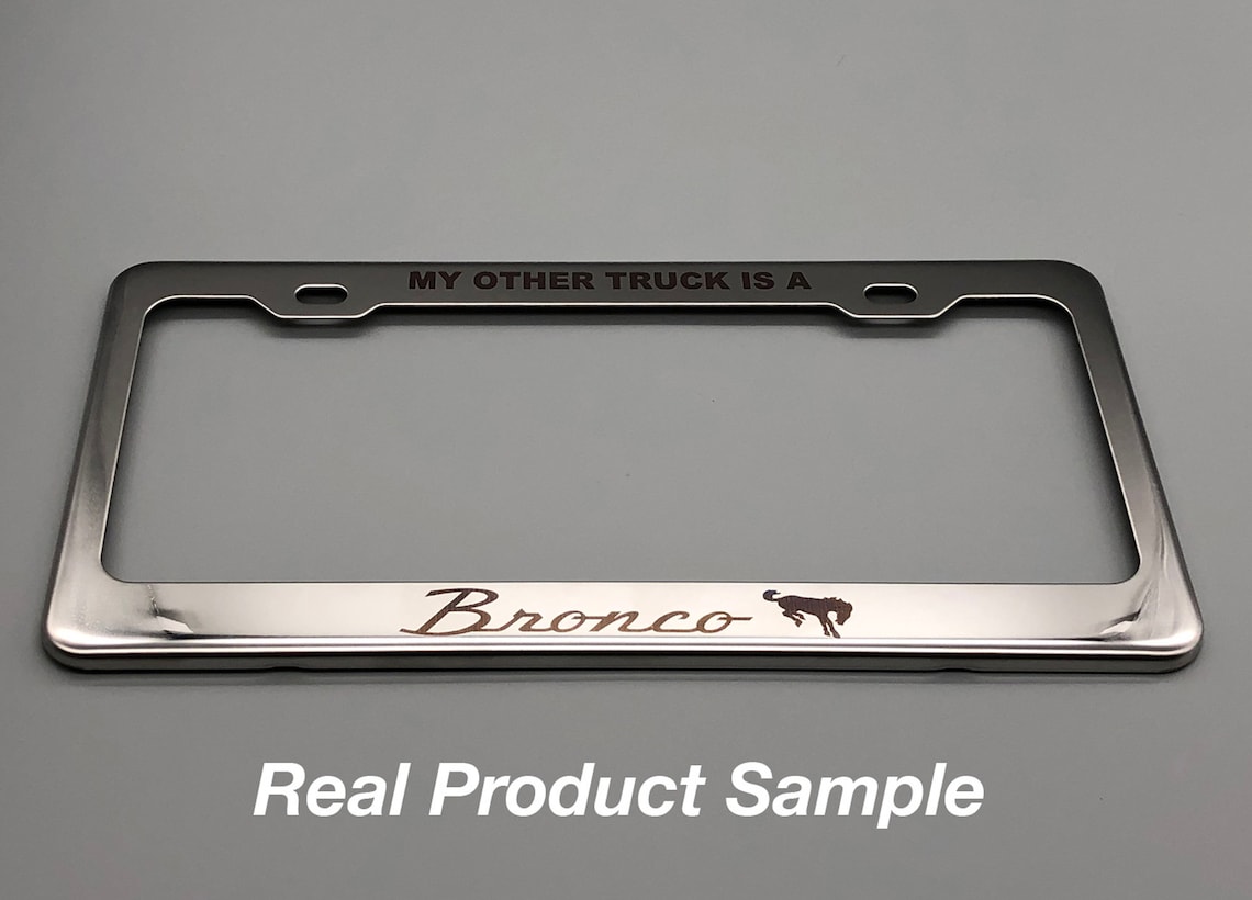 Custom License Plate Frame Laser Engraved on High Quality Etsy