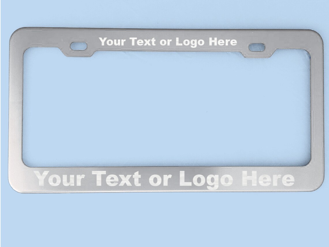 Custom License Plate Frame Laser Engraved on High Quality Etsy
