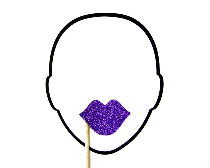 GLITTER Lips Photo Booth Props 18 Pair of Glittery Lips Etsy
