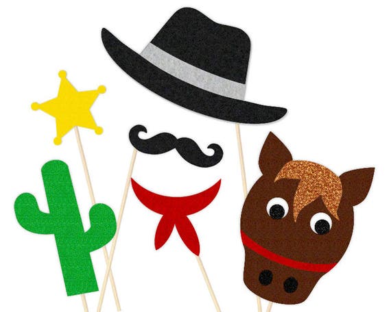 western themed photo booth props