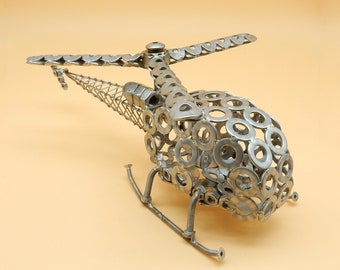 hélicoptère Metal sculpture