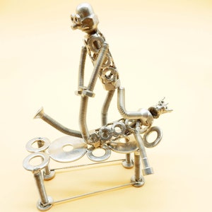 Metal sculpture physiotherapist, osteopath, physiatrist gift rehabilitation, physiotherapist gift art metal sculpture metal image 1