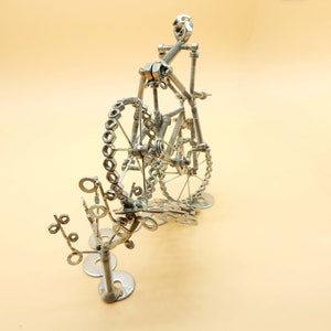 bicycle VTT,Metal sculpture Croix, recyclage, vélo, vélo vélo sculpture, bci acciaiaio, modlle VTT, vélo, cycliste cadeau cadeau image 6