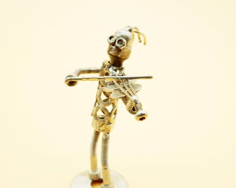 Violin Player Metal sculpture scrap metals metal art metal sculpture art sculpture metal  collectible items  steel art