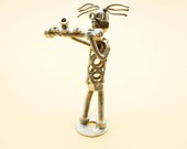 fantasy  scrap metals gift steel sculpture sculpture concert flute flutist flute flute flute flautis art metal sculpture Metal sculpture