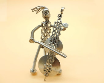 Violin Player Metal sculpture scrap metals metal art metal sculpture art sculpture metal  collectible items  steel art