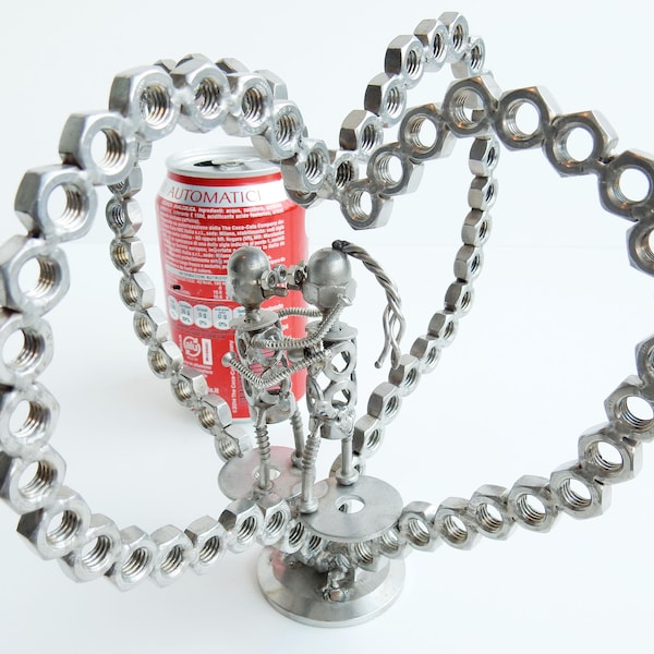 Valentine's gift Paire de mariage amour art Valentin love Metal sculpture
