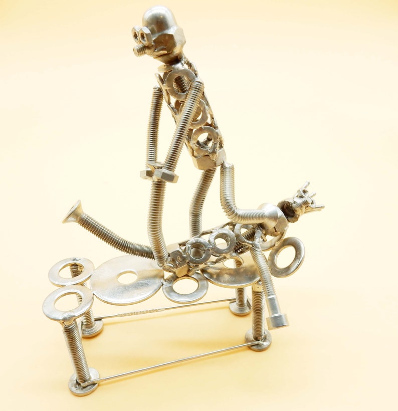 Physiothérapeute en sculpture sur métal, ostéopathe, remise en cadeau de physiatre, art de cadeau en cadeau de physiothérapeute image 1