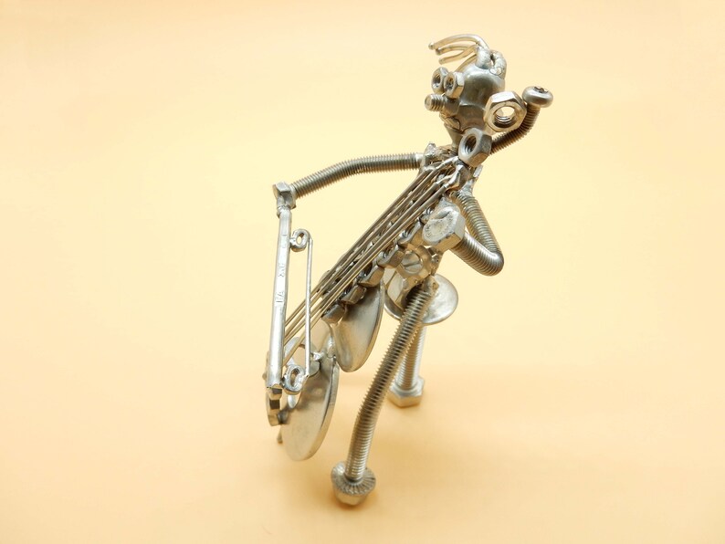Violin Player Metal Sculpture Scrap Metals Metal Art Metal Etsy