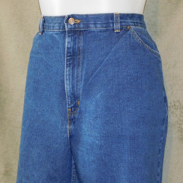 Chic 1990's Regular Fit Tapered Leg High Waist Mom Jeans Women's Size 26 Tall (40x33) Dark Wash Vintage Excellent Condition