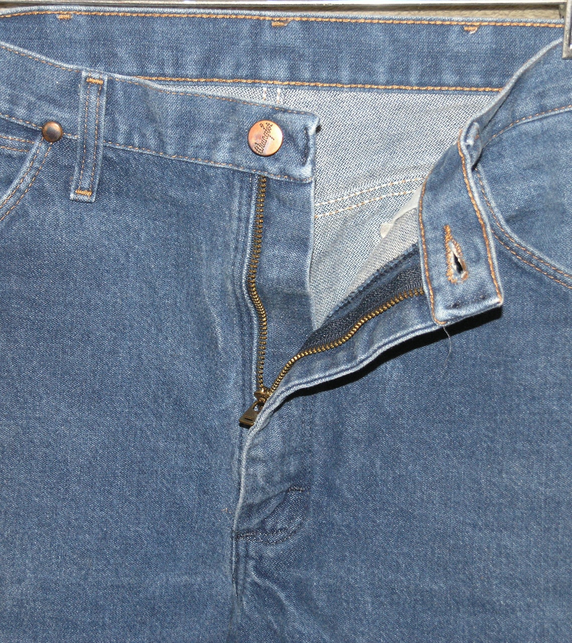 Vintage Wrangler Jeans Rivet Pockets Cowboy Cut Men's Etsy