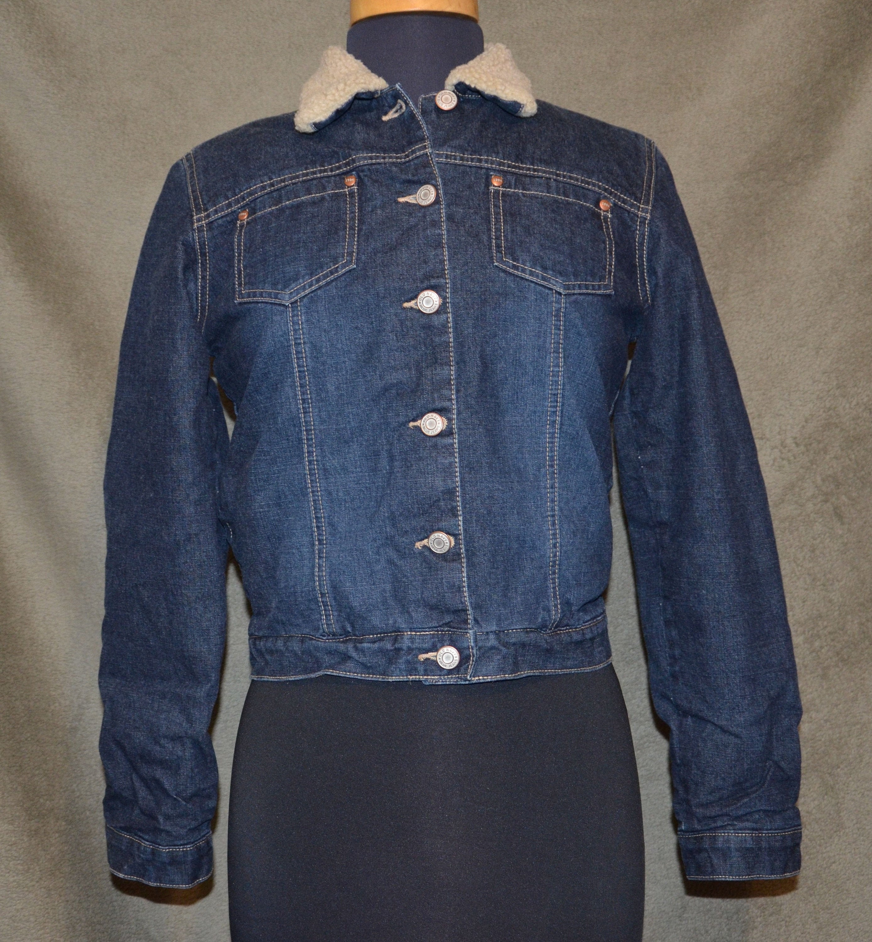 jean jacket with sheep