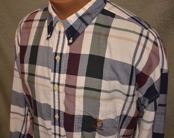 Vintage Chaps Ralph Lauren Plaid Cotton Shirt - XXL Unisex Preppy Style