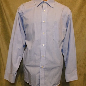 Vintage Chaps Dress Shirt Mens XXL: Pin Check Pattern, Wrinkle Resistant