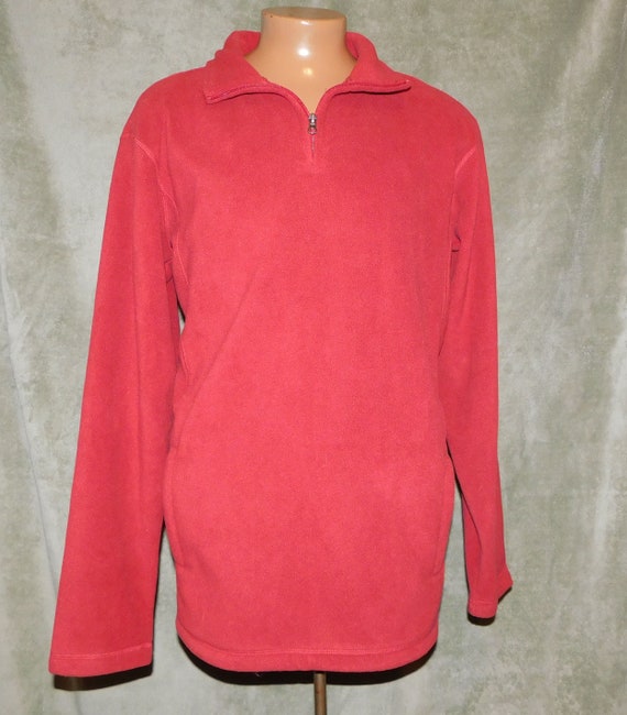 Vintage Croft and Barrow Pullover Jacket Polyester Fleece Quarter Zip Men s Size LT Golf Athletic Jogging Warm Up New with Tags