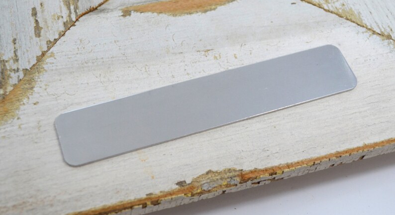 NinjaCrafters TEN 10 Aluminum 16 gauge ID Tag Stamping Blanks 1//2 x 2