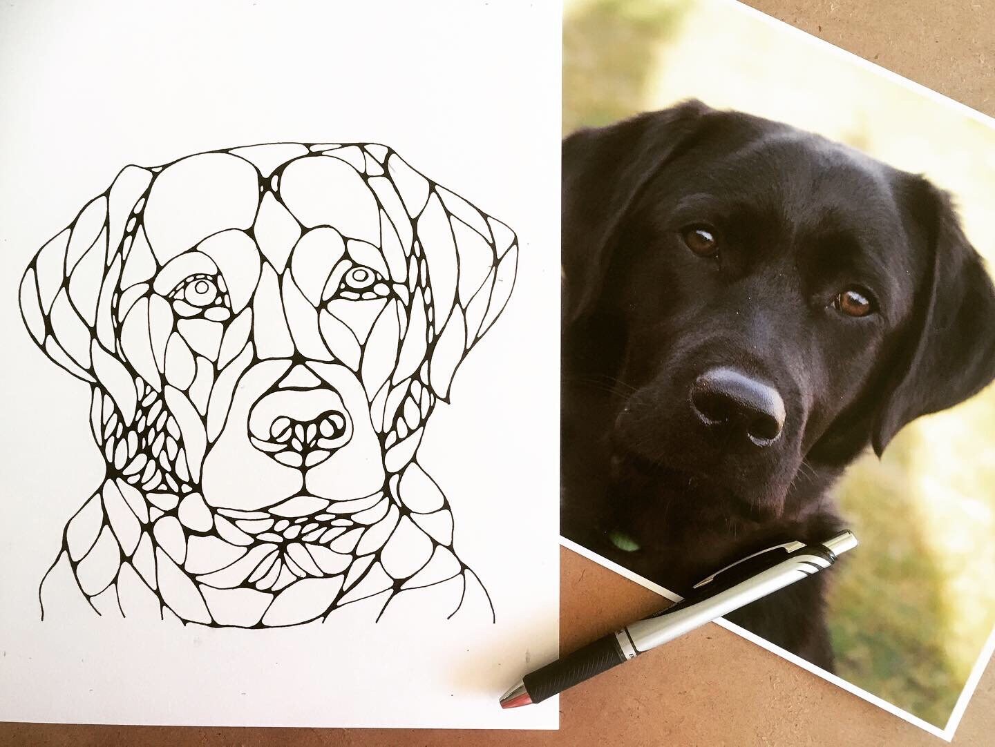 Black Lab Coloring Page - Etsy