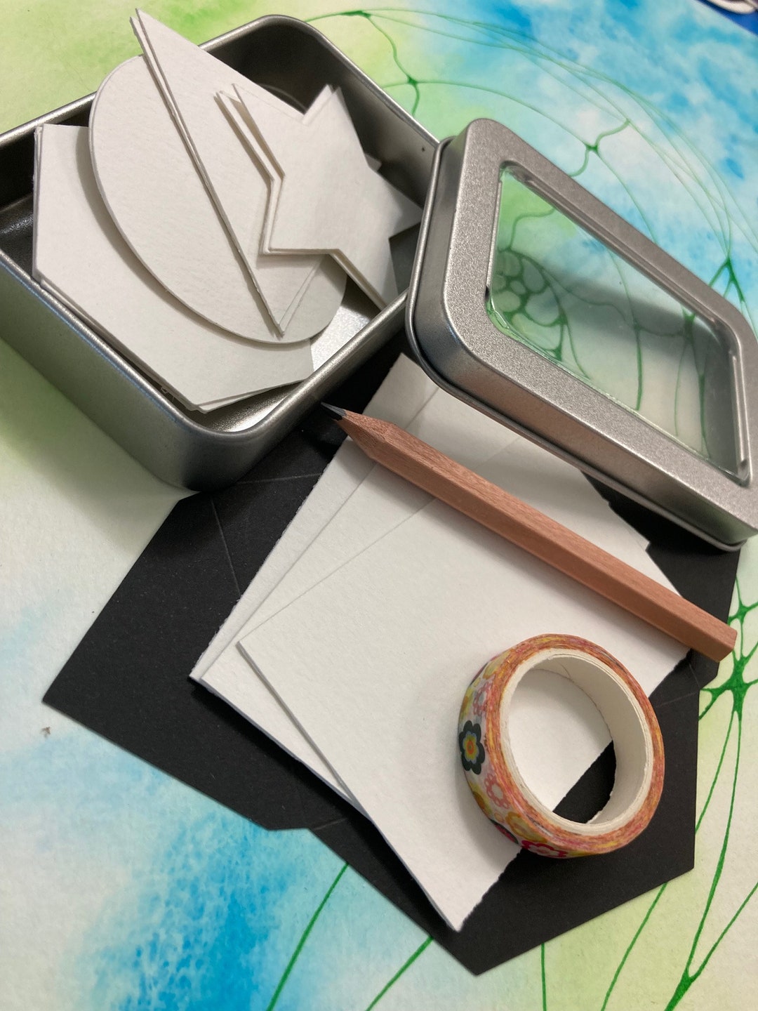 Art Tins, Miniature Watercolor Art Shapes, Mini Art Kits Etsy