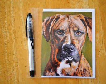 Boxer notecards, Boxer dog stationery