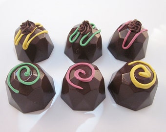 Set of 6 Fab Fake Chocolate Bon Bons Looks Real