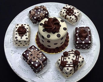 7 Pc. Faux Petit Fours | Fake French Pastries | Display Dessert Decor