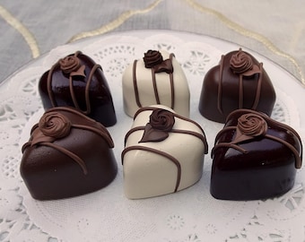 Triple Chocolate Fake Heart Candies Set