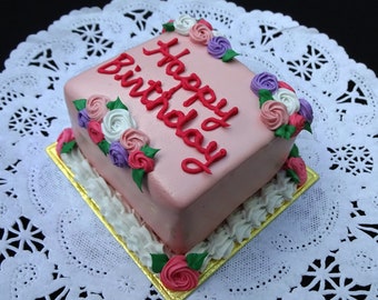 New! Happy Birthday Pink Mini Cake