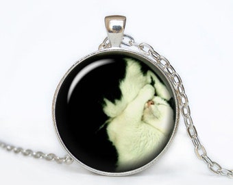 Sleeping Cat Pendant Etsy