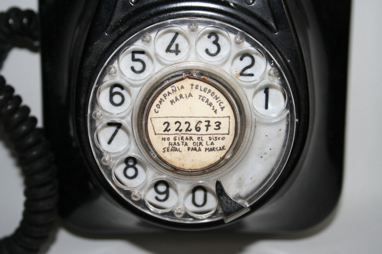 Black Vintage Retro Analogue Wall Hanging Phone Bakelte Body Etsy