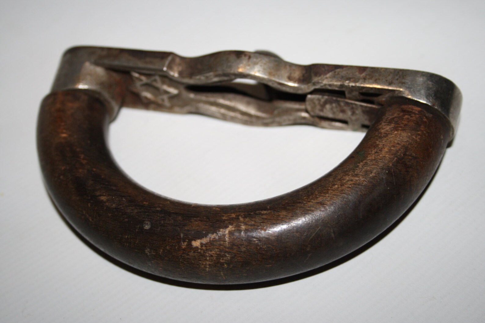 Vintage ANTIQUE Retro Wood Steel Handle From Old IRON Orenated Etsy UK