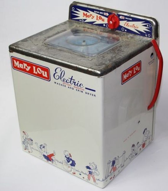 Mary Lou Electric Vintage Metal Toy Washing Machine With Box Etsy