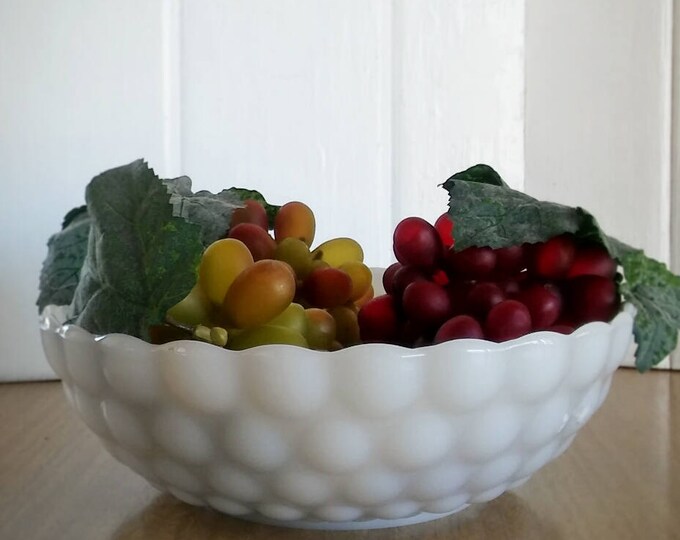 Hocking Milk Glass Bowl Hocking Bubble Bowl Hocking Serving Etsy