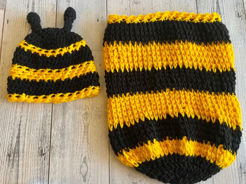 Bumble Bee Infant Swaddle Bee Costume Newborn Photo Prop Etsy