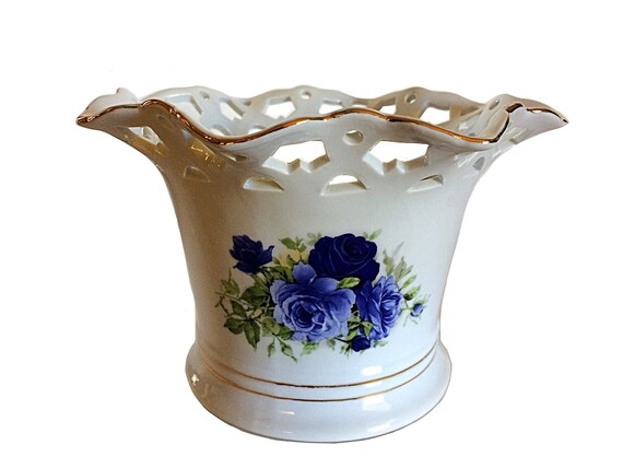 Formalities Baum Bros Formalities Vase Blue Victorian Rose | Etsy Formalities Baum Bros Formalities Vase Blue Victorian Rose | Etsy