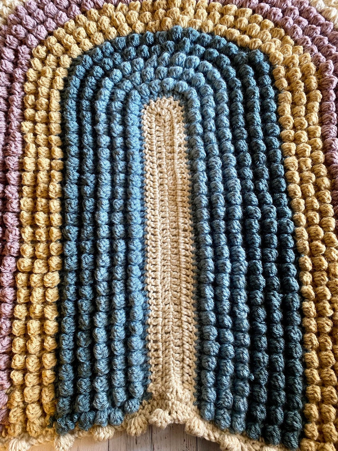 Crochet Rainbow Baby Blanket Boho Rainbow Baby Blanket New Etsy