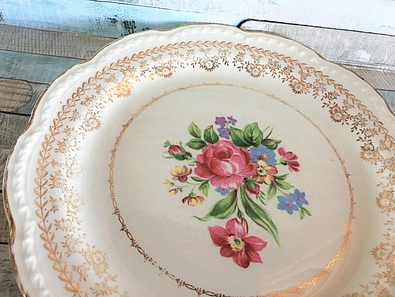 Vintage Stetson American Beauty China Set 22 Karat Plate Etsy