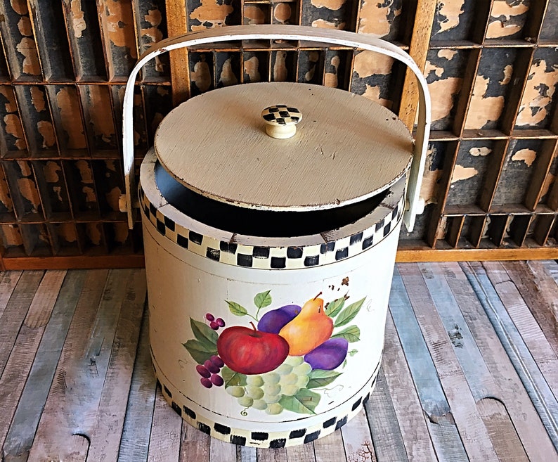 Barril Rústico Barril Primitivo Cubo de Hielo Vintage Cubo | Etsy