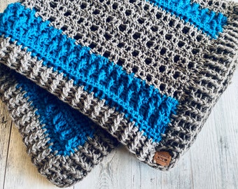 Crochet Baby Boho Blanket, Striped Baby Blanket, Baby, Organic Baby Blanket, Baby Gift, Crochet Newborn, Crochet Baby, Stroller Blanket