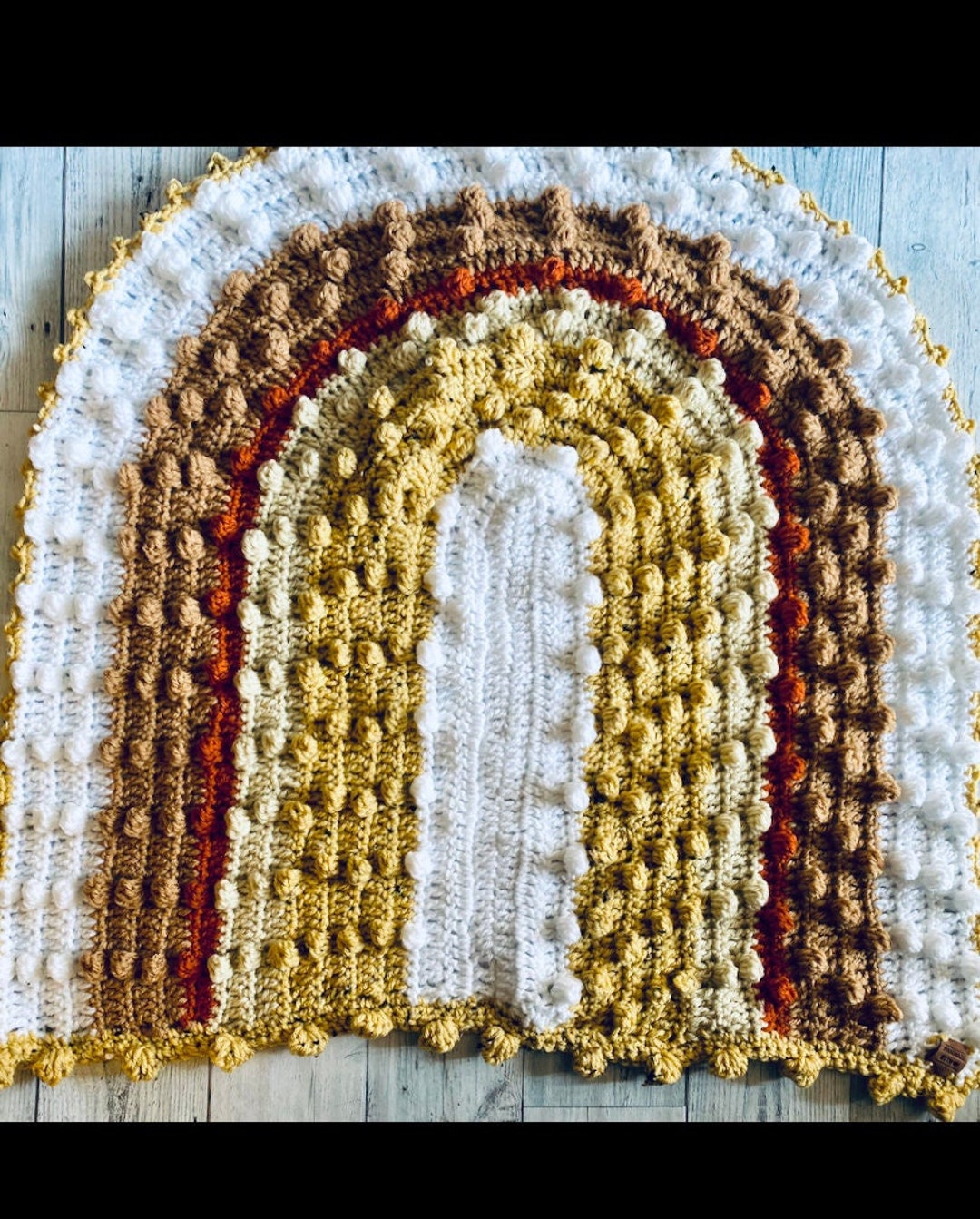 Crochet Rainbow Baby Blanket Boho Rainbow Baby Blanket New Etsy