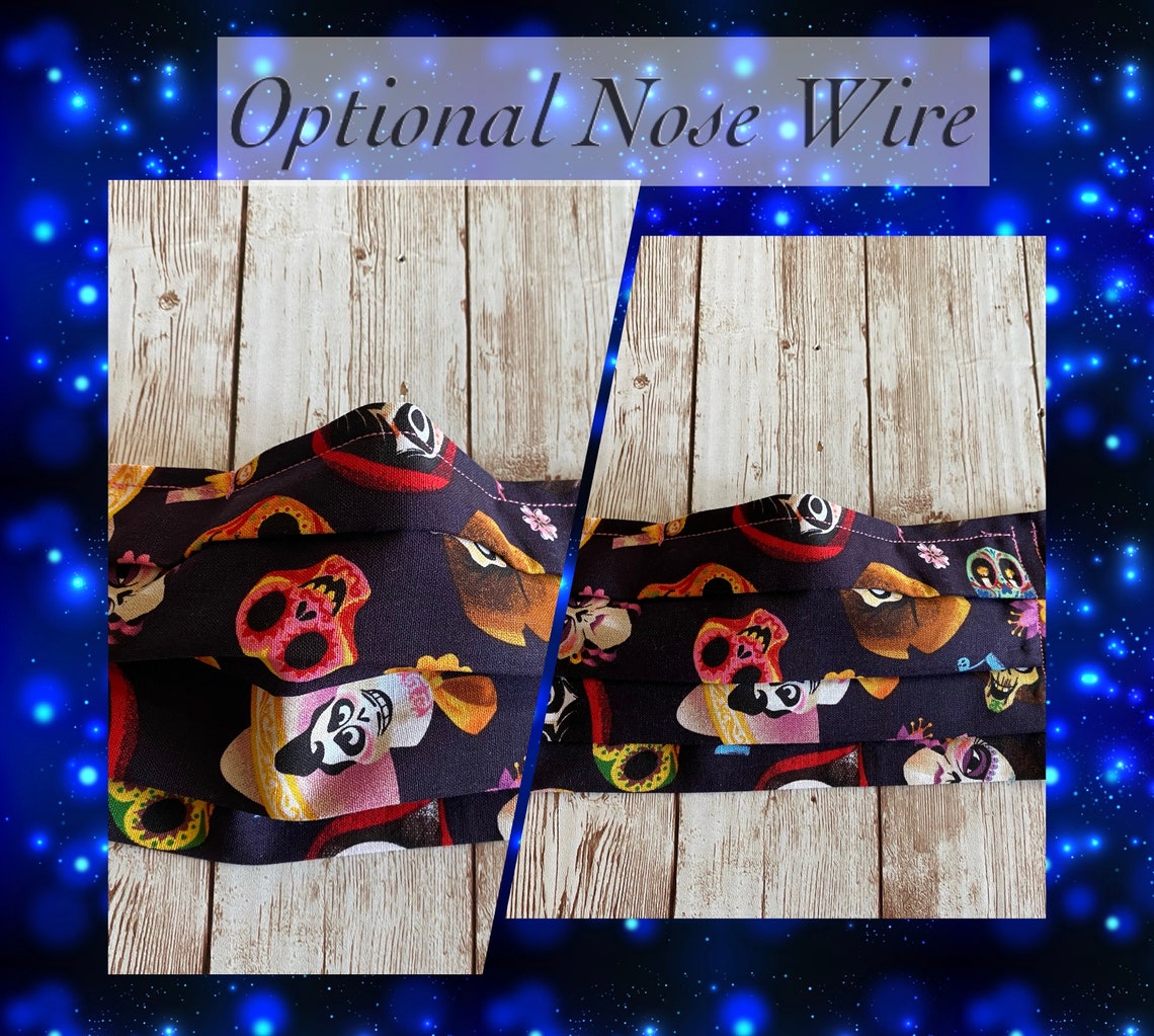 Coco Child Pleated Mask Disney Coco Novelty Mask Disney | Etsy